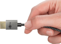 Goobay 77445 DisplayPort 2.1 Apa - DisplayPort 2.1 Apa Kábel 1m - Fekete / Szürke