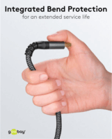 Goobay 77445 DisplayPort 2.1 Apa - DisplayPort 2.1 Apa Kábel 1m - Fekete / Szürke