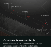 AEG TO64IA0FXB Beépíthető 4 zónás Indukciós Főzőlap 7300 Watt - Fekete