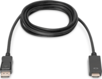 Digitus AK-340303-020-S DisplayPort 1.2 Apa - HDMI 2.0 Apa Kábel 2m - Fekete