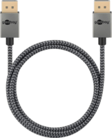 Goobay 77444 DisplayPort 2.1 Apa - DisplayPort 2.1 Apa 8K 120Hz Kábel 1m - Fekete / Ezüst