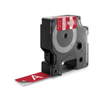 Dymo Schriftband 1805422 Vinyl Feliratozógép szalag - Piros alapon Fehér