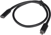 Lanberg CA-USBE-20CC-0005-BK USB-C 3.1 Apa - USB-C Anya Hosszabbító Kábel 0.5m - Fekete