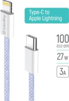ColorWay CW-CBPDCL061-PU USB-C 2.0 Apa- Lightning Adat és Töltőkábel 27W 1m - Lila