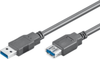 nBase 751127 USB-A 3.0 Apa - USB-A Anya Hosszabbító Kábel 5m - Fekete