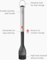 Joseph Joseph GrillOut Szilikon BBQ Grill Tisztítókefe 37cm - Inox / Fekete