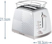 Russel Hobbs Groove 26391-56/RH 2 Szeletes Kenyérpirító 850W - Fehér