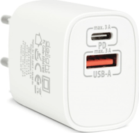 Delight 55041WH USB-C / USB-A Hálózati Töltő Adapter 20W - Fehér