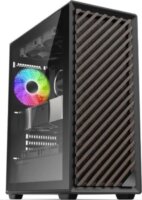 G.Skill GC-AKGW5-GM1 Midi torony Számítógépház + 4db 120mm ventilátor + Fan HUB - Fekete