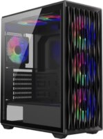 G.Skill GC-AKGW5-GM2 Midi Torony Számítógépház + 4db 120mm bentilátor + Fan HUB - Fekete