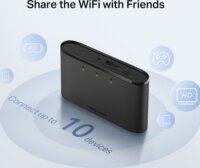 Mercusys MT110 Hordozható 4G+ LTE WiFi 2200mAh Router - Fekete