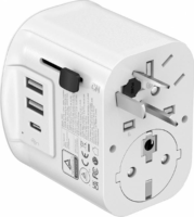 Gembird TPA-EU2A1C15-01-W Univerzális utazó adapter 15W - Fehér