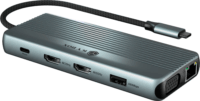 ICY BOX IB-DK4062-CPD 12in1 Univerzális USB-C Laptop Dokkoló Állomás 100 Watt