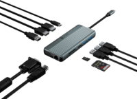 ICY BOX IB-DK4062-CPD 12in1 Univerzális USB-C Laptop Dokkoló Állomás 100 Watt