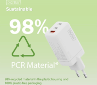 Digitus DA-10303 USB-A / 2x USB-C Hálózati Gyorstöltő Adapter 67W - Fehér