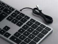 Satechi W3 Vezetékes Slim Billentyűzet - Ezüst/Fekete (DE)