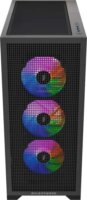 Silentware Core 100 ARGB Midi Torony Számítógépház + 4db 120mm ARGB ventilátor - Fekete