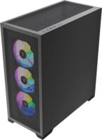 Silentware Core 100 ARGB Midi Torony Számítógépház + 4db 120mm ARGB ventilátor - Fekete