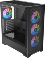 Silentware Core 100 ARGB Midi Torony Számítógépház + 4db 120mm ARGB ventilátor - Fekete