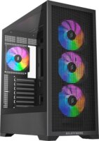 Silentware Core 100 ARGB Midi Torony Számítógépház + 4db 120mm ARGB ventilátor - Fekete