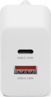 Digitus DA-10301 USB-A / USB-C Hálózati Gyorstöltő Adapter 30W - Fehér