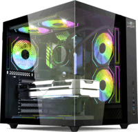 Spirit of Gamer Bandit GT Midi Torony Számítógépház + 3db 120mm ARGB ventilátor - Fekete