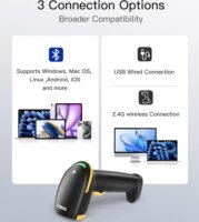 Inateck BCST-36 Wireless Kézi vonalkódolvasó Dokkolóval - Fekete / Sárga