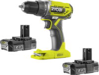Ryobi ONE+ R18DD2-220S Akkus Fúró-Csavarozó 18V + 2x 18V Akkumulátor + Töltő + Táska