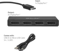 Club 3D CSV-7400 DisplayPort apa - 4x DisplayPort anya 8K30Hz Átalakító Adapter