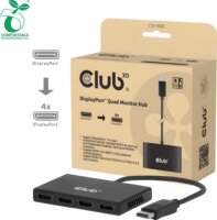 Club 3D CSV-7400 DisplayPort apa - 4x DisplayPort anya 8K30Hz Átalakító Adapter