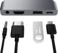 Satechi Aluminum USB-C Mobile Pro 4-port HUB 18W - Ezüst