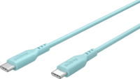 Goobay 77744 USB-C 2.0 Apa - USB-C 2.0 Apa Szilikon Adat és Töltőkábel 60W 1.5m - Türkiz