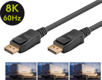 Goobay 74746 DisplayPort 2.1 Apa - DisplayPort 2.1 Apa 8K 120Hz Kábel 5m - Fekete