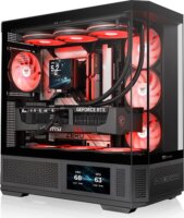 Thermaltake View 370 TG ARGB Midi Torony Számítógépház + 4db 120mm ventilátor - Fekete