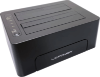 LC-Power LC-DOCK-C-V2 HDD/SSD dokkoló és klónozó állomás (4x 2,5/3,5 HDD/SSD - USB-C)