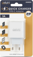 Delight 55040WH USB-C Hálózati Töltő Adapter 20W - Fehér