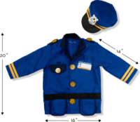 Spin Master Melissa & Doug Rendőr jelmez 3-6 éves gyerekeknek