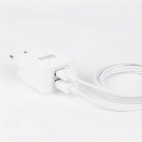 Delight 2x USB Hálózati töltő Adapter 12W - Fehér