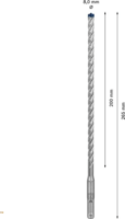 Bosch Ø 8 x 200/265mm Expert SDS Plus-7x Beton fúrószár készlet (30db/csomag)