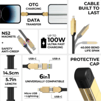 Rolling Square inCharge Xn USB-A / USB-C Hálózati Gyorstöltő Adapter 100W - Bézs