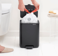 Brabantia BO 7 literes fém pedálos szemetes - Matt fekete