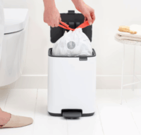 Brabantia BO 7 literes fém pedálos szemetes - Fehér