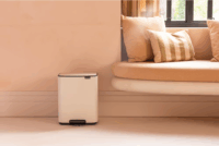 Brabantia Bo 12 literes fém pedálos szemetes - Bézs