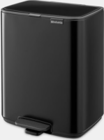 Brabantia Bo 12 literes fém pedálos szemetes - Matt fekete