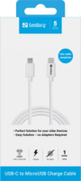 Sandberg 136-74 USB-C Apa - Micro USB Apa Adat és Töltőkábel 1m - Fehér
