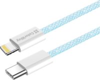 Colorway USB-C Apa - Lightning Fonott Adat és Töltőkábel 27W 1m - Kék