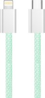 Colorway USB-C Apa - Lightning Fonott Adat és Töltőkábel 27W 1m - Zöld
