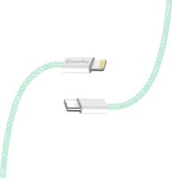 Colorway USB-C Apa - Lightning Fonott Adat és Töltőkábel 27W 1m - Zöld