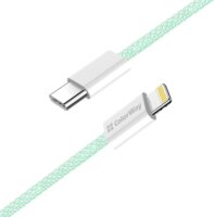 Colorway USB-C Apa - Lightning Fonott Adat és Töltőkábel 27W 1m - Zöld