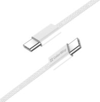 Colorway USB-C Apa - USB-C Apa Fonott Adat és Gyorstöltőkábel 60W 1m - Szürke